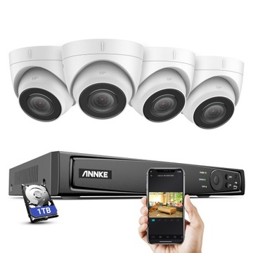 ANNKE 8CH 5MP Łatwy zestaw CCTV Poe Plug &Play