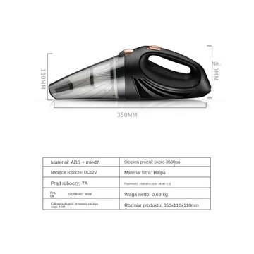 МОЩНЫЙ АВТОМОБИЛЬНЫЙ ПЫЛЕСОС, ВЛАЖНО-СУХОЙ, РУЧНОЙ