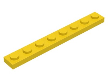 LEGO Yellow Plate żółta 1 x 8 3460 2szt