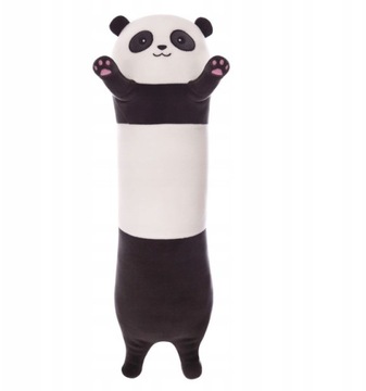DŁUGA POPIELATA PANDA MASKOTKA PODUSZKA 90 cm (!)