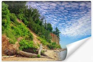 Fototapeta do Salonu MORZE Plaża Klif 3D 360x240