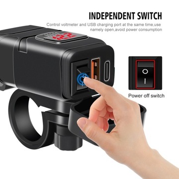 USB-зарядное устройство для мотоцикла Зарядное устройство Type-C Super