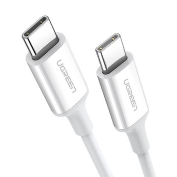 Kabel przewód szybki mocny UGREEN USB-C do Type-C QC PD 60W 0,5m biały