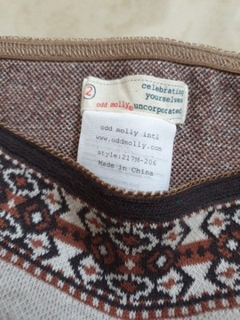 ODD MOLLY BAWEŁNIANA SPÓDNICZKA WE WZORY JAK NOWA 2