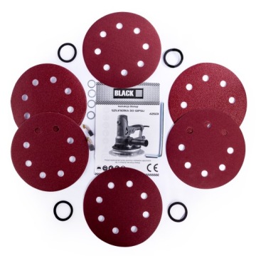 Черная многофункциональная шлифовальная машина для гипсовых штукатурок LED 2200Вт + бумага