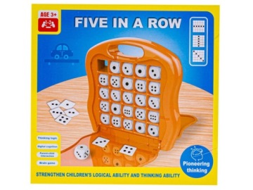 ЛОГИЧЕСКАЯ НАСТОЛЬНАЯ ИГРА ПЯТЬ В РЯД, 5 КУБИКОВ В РЯД КУБИКОВ