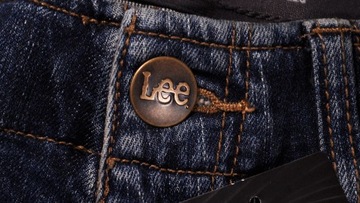 LEE spodnie SLIM regular BLUE jeans STRAIGHT FIT XM _ W32 L30