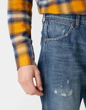 WRANGLER GREENSBORO MĘSKIE SPODNIE JEANSOWE JEANSY DŻINS W34 L30