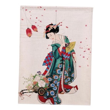 Zasłona drzwiowa w stylu japońskim Kimono Woman L
