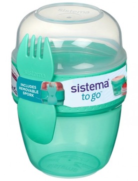 POJEMNIK na jogurt i musli SISTEMA 0,51 l miętowy