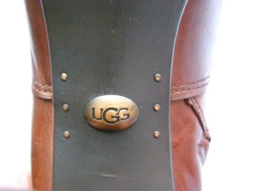 UGG AUSTRALIA niesamowite brązowe skórzane kozaki ROZ.37