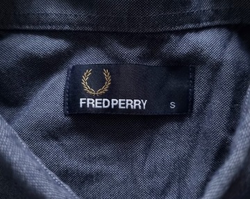 FRED PERRY M9546 CLASSIC OXFORD SHIRT NIEBIESKA MĘSKA KOSZULA JAK NOWA S