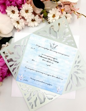 ПРИГЛАШЕНИЯ НА КРЕЩЕНИЕ КРЕЩЕНИЕ СИНИЙ ОРИГАМИ