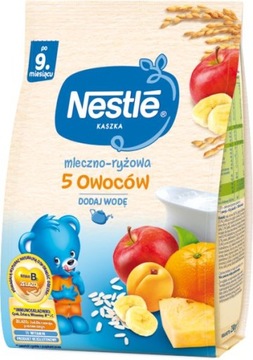 NESTLÉ KASZKA MLECZNO-RYŻOWA 5 OWOCÓW DLA NIEMOWLĄ