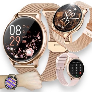 Smartwatch Damski Zegarek Polskie Menu Rozmowy Połączenia Dla Kobiet Fit