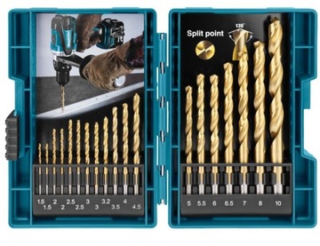 MAKITA 19 SZT HSS-TiN WIRTŁA DO METALU D-67527