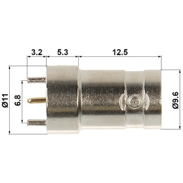 МОНТАЖНОЕ РАЗЪЕМ BNC-G/PCB*P100