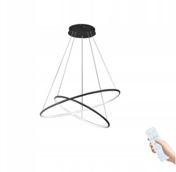 LAMPA WISZĄCA LED 2 RINGI SUFITOWA żyrandol 50W
