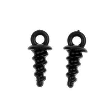 20 Pieces Carp Fishing Boilies Screw 5 Colors Peg Holder Black