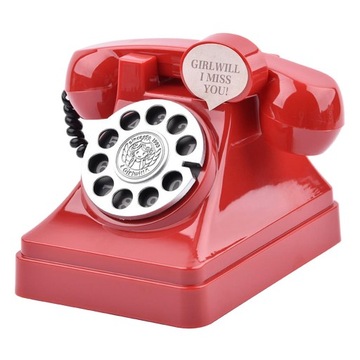 Pudełko do oszczędzania pieniędzy na telefon Retro Telefon Piggy czerwona