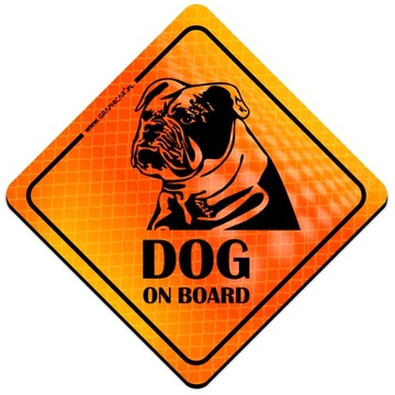 MAGNES ODBLASKOWY DOG ON BOARD PIES NA POKŁADZIE