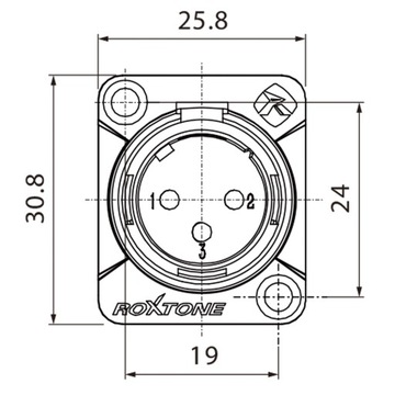 РАЗЪЕМ XLR МОНТАЖНОЕ РАЗЪЕМ ROXTONE RX3MD-NT