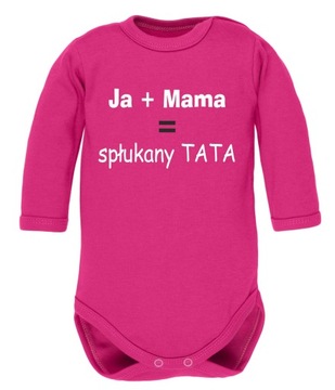 Детское боди с надписью Me + Mom = Broke Dad