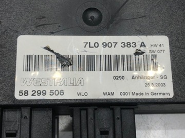 MODUL HÁK PORSCHE CAYENNE 7L0907383A SUV 02-10 ŘÍZENÍ