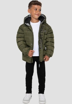 D1F005 KURTKA ZIMOWA PUCHOWA KHAKI THREADBOYS 134 VCX