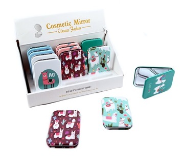 КАРМАННОЕ ЗЕРКАЛО ЛАМА АЛЬПАКА, РАЗНЫЕ ЦВЕТА