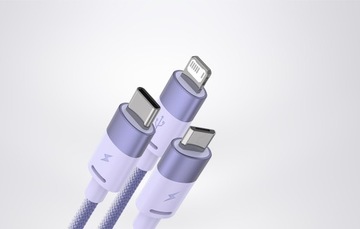 ТЕЛЕФОННЫЙ КАБЕЛЬ BASEUS USB TYPE C MICRO USB LIGHTNING QC 5 В 3,5 А 1,2 М