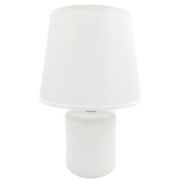 LAMPKA NOCNA BIAŁA NOWOCZESNA GLAMOUR MAŁA LAMPKA STOŁOWA