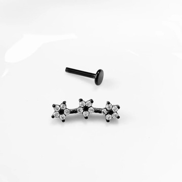 Piercing Labret con rosca interna de acero inoxidable, pendiente para