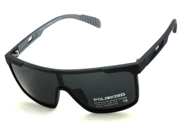 OKULARY Z POLARYZACJĄ MĘSKIE SŁONECZNE CZARNE NERD
