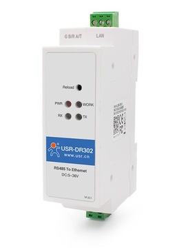 USR-DR302 konwerter RS485 Ethernet DIN-rail