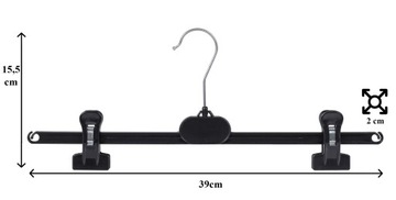 ВЕШАЛКИ ДЛЯ ОДЕЖДЫ ЗАКРЫТЫЕ 39 см STRONG FROG ДЛЯ ЮБКИ БРЮКИ 10 шт.
