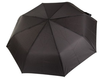 PARASOL PARASOLKA SKŁADANA CZARNA AUTOMATYCZNY XL DUŻY UNISEX POKROWIEC