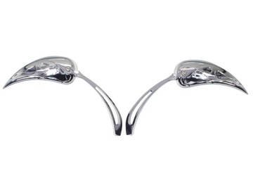Хромированные зеркала мотоцикла Chopper Bober M8 M10