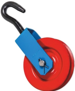 Bloczek BUDOWLANY do lin z blachy Towarów Pojedynczy 160 mm