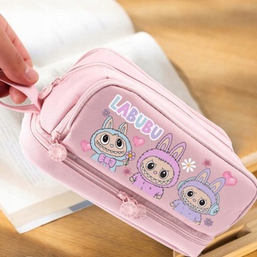 Лаббубу школьный карандаш корпус большой мульти -хамбер розовый