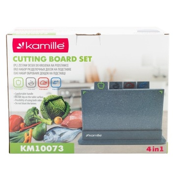 Набор из 4 кухонных досок для разрезания подставки