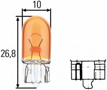 Żarówka Hella WY5W 5W 12V 8GP 003 594-541 jedna sztuka