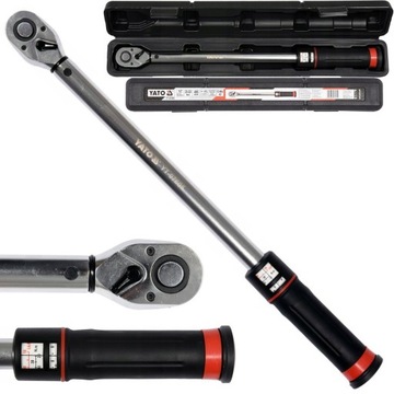 ДИНАМОМЕТРИЧЕСКИЙ КЛЮЧ YATO 1/2 КОМПЛЕКТ YATO 20-220 Нм, CrMo42 В КОРПУСЕ