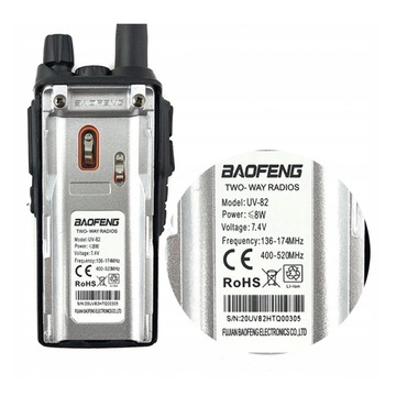 Оригинальный Baofeng UV-82 HP 8 Вт 8 Вт ант. 17см д.