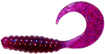 MANNS TWISTER 55mm ŚLIWKA I KOLOROWY BROKAT 5szt