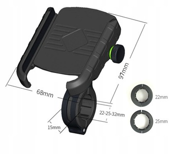 UCHWYT NA TELEFON MOTOCYKLOWY ROWEROWY PLASTIK NIEBIESKA