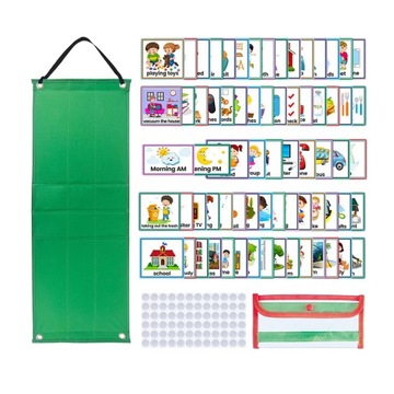 Wizualny harmonogram tygodnia wizualnego planowania dla dzieci