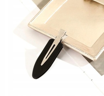 Набор из 4 заколок для макияжа для волос, черные зажимы без давления.