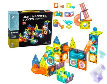 Klocki magnetyczne świecące 75 elementów Light