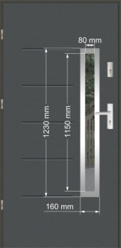 G 82 INOX FRAMELESS LUX80 наружные двери